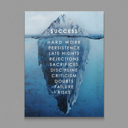 Inspirational Success Iceberg Canvas Wall Art