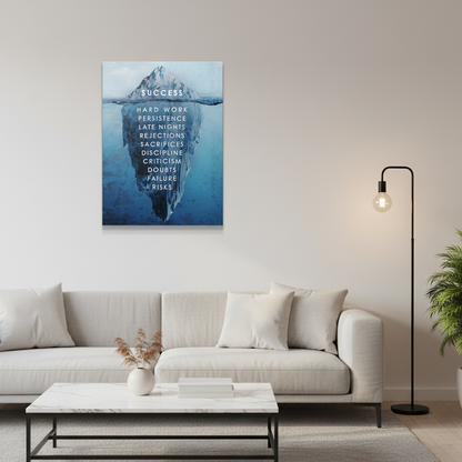 Inspirational Success Iceberg Canvas Wall Art